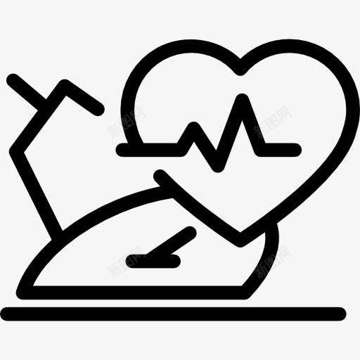 监测心率图标png_新图网 https://ixintu.com 医学 心 心的形状 心脏轮廓 生命线 监测