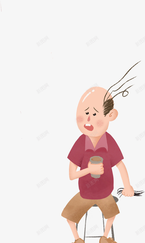 秃发的中年大叔元素png免抠素材_新图网 https://ixintu.com 元素 免扣 大叔 素材 艺术