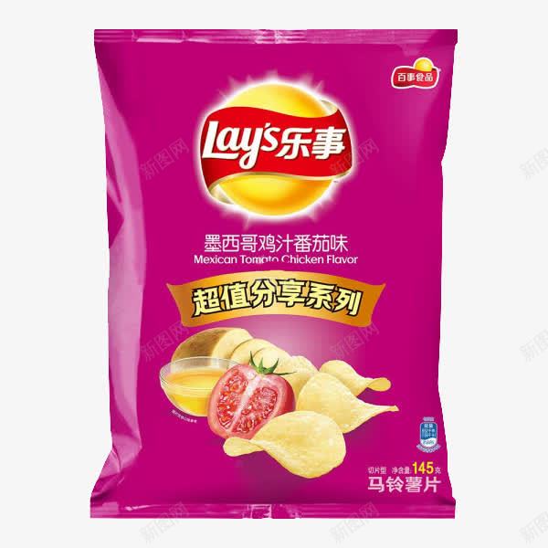 乐事墨西哥鸡汁番茄味145克png免抠素材_新图网 https://ixintu.com 145克 乐事 墨西哥鸡汁番茄味 美味 膨化食品 营养 薯片 零食