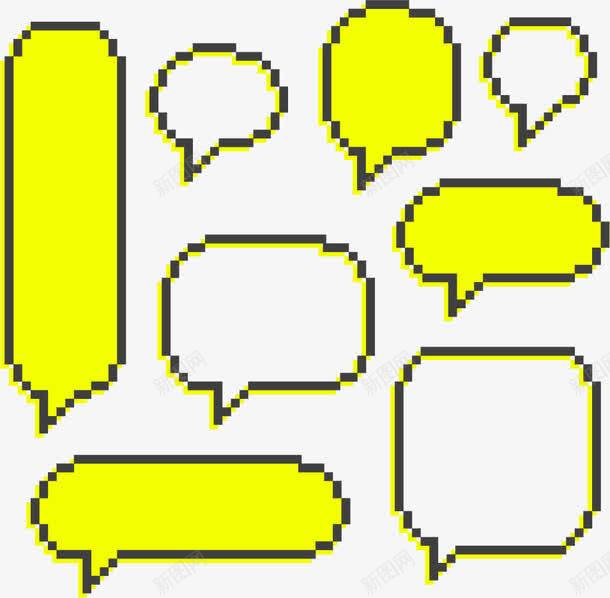 像素对话框png免抠素材_新图网 https://ixintu.com 像素 可爱 对话框 对话框简笔画