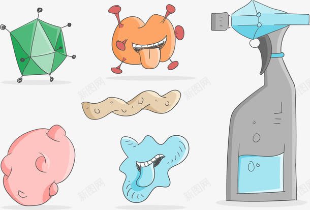 去除细菌药水图标png_新图网 https://ixintu.com 农药 农药化肥 卡通扁平 图标icon 工具 微生物 杀虫剂 杀虫喷雾 细菌 驱虫剂