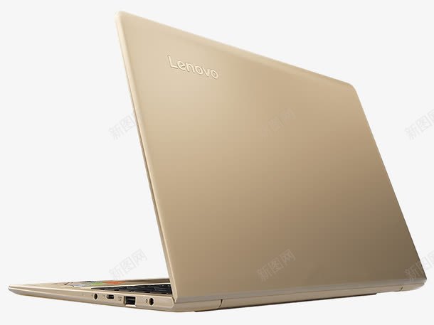联想小新Air13Propng免抠素材_新图网 https://ixintu.com 产品实物 联想小新Air13Pro 联想笔记本 联想超极本 背视物 香槟金色笔记本
