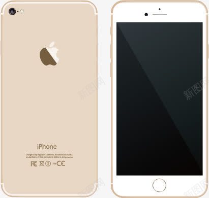 金色苹果手机正反面png免抠素材_新图网 https://ixintu.com iPhone7 土豪金 苹果手机