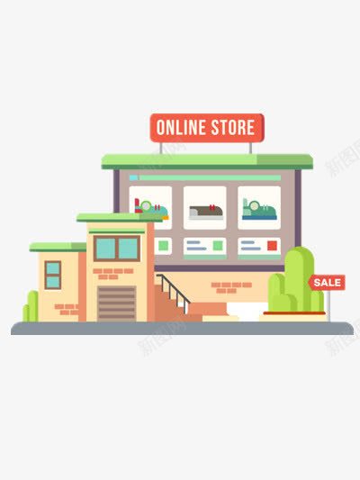 便利店png免抠素材_新图网 https://ixintu.com 便利店 彩色 插画 现代