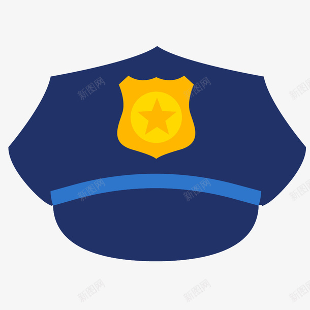 警帽警徽手绘简图png免抠素材_新图网 https://ixintu.com 制服 工作人员 帽子 手绘图 简图 警察 警徽