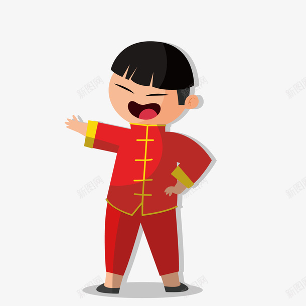 练太极的卡通男孩png免抠素材_新图网 https://ixintu.com 人物 动作 卡通 卡通太极拳 太极小人 太极拳 手绘 晨练 服装 男生 简图