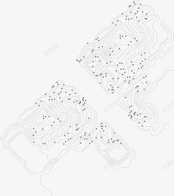 黑色彩绘线路图矢量图ai免抠素材_新图网 https://ixintu.com 卡通 卡通线路图 彩绘 手绘 电子 电子元件 电子元件图 电路 矢量图 线路图 黑色
