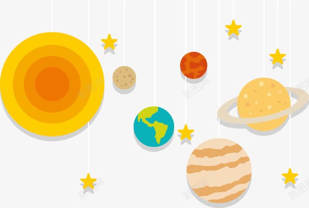 太阳地球星星矢量图ai免抠素材_新图网 https://ixintu.com 地球 太空 太阳 星辰 矢量图