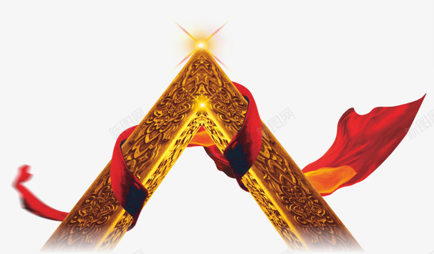 金融png免抠素材_新图网 https://ixintu.com 红色丝带 金三角