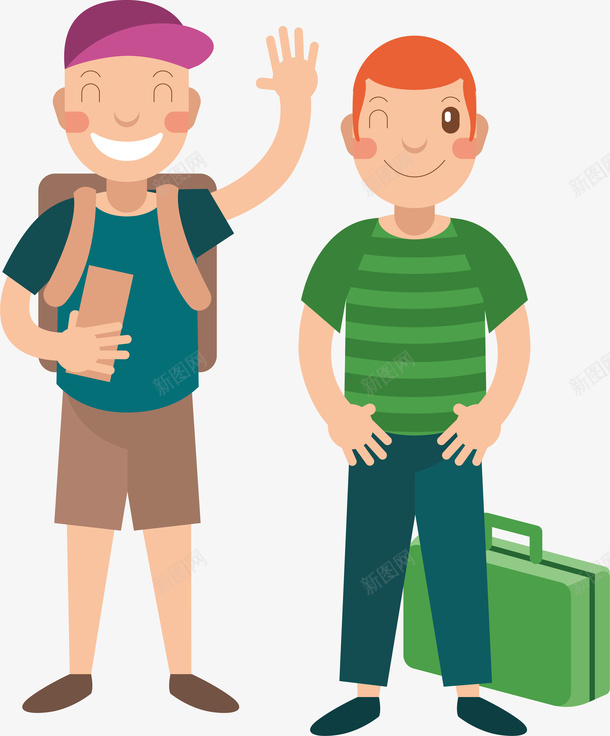 离开再见矢量图ai免抠素材_新图网 https://ixintu.com goodbye 人物介绍 人物插画 再见 卡通人物 矢量人物 矢量图 离开
