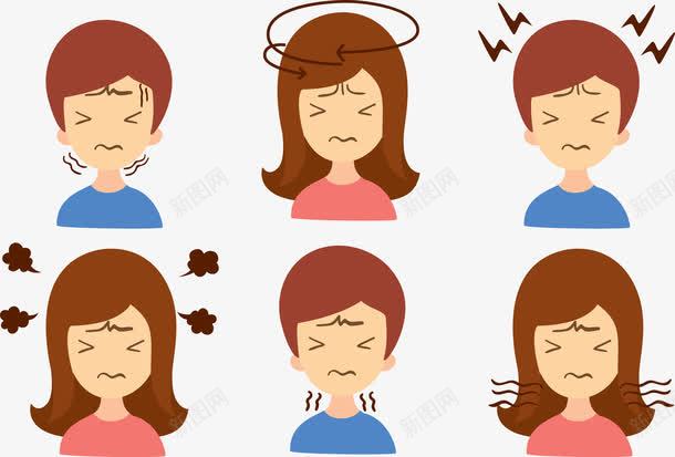 生病的人png免抠素材_新图网 https://ixintu.com 人体器官 发烧 头晕 头疼 头脑混乱 生病