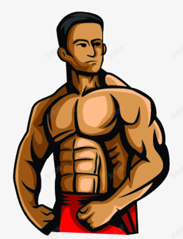 八块腹肌的运动男士png免抠素材_新图网 https://ixintu.com 健康 帅气 男士 胸肌 腹肌 英俊 运动 运动员