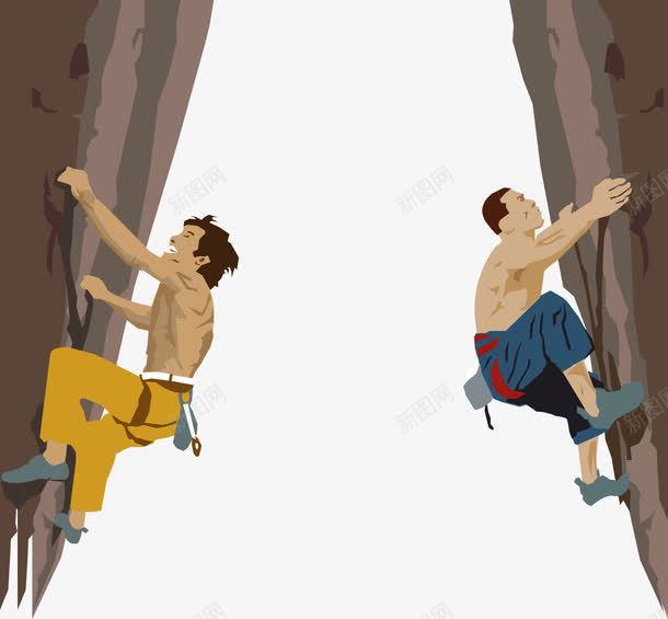 卡通攀岩png免抠素材_新图网 https://ixintu.com 强身健体 挑战 攀岩 极限运动 登山 登山队员 锻炼身体