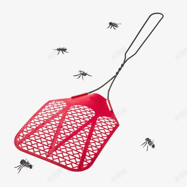 红色苍蝇拍拍死苍蝇png免抠素材_新图网 https://ixintu.com 打苍蝇 拍子 红色 苍蝇拍