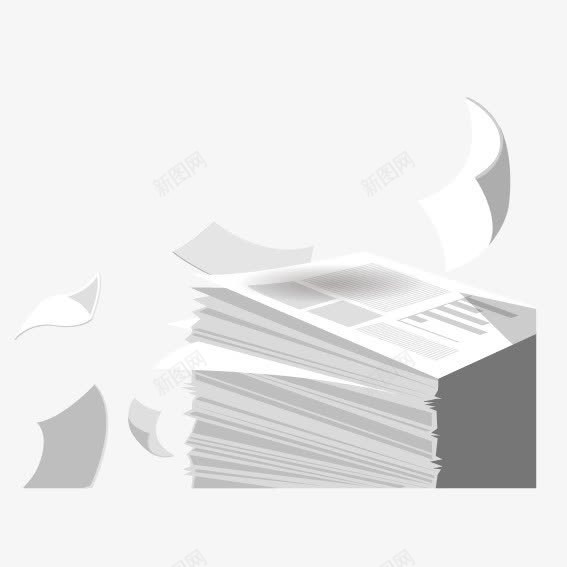 飘落的报纸png免抠素材_新图网 https://ixintu.com 报纸 飘落 飘落的报纸 飞起来的报纸 黑白报纸版式