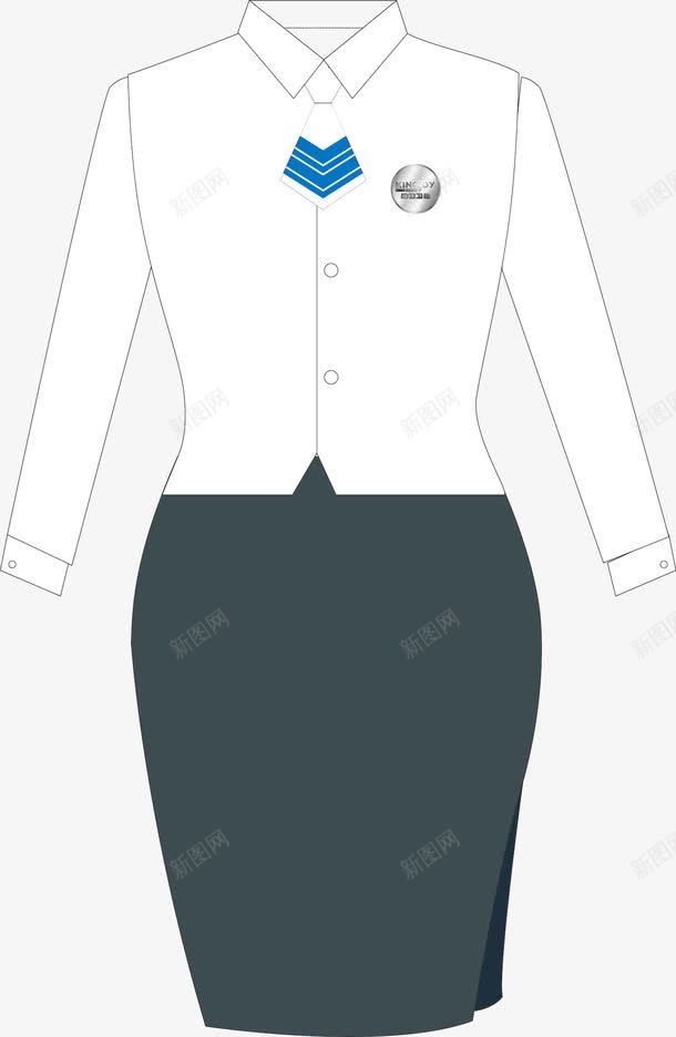 白色衬衫短裙套装图png免抠素材_新图网 https://ixintu.com 女人服装图 女性 女性服装 女性职业服装 女性职业装 服装 白领 白领服装 矢量服装 职业装 西装