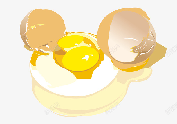 插画碎鸡蛋psd免抠素材_新图网 https://ixintu.com 打碎 插画 鸡蛋