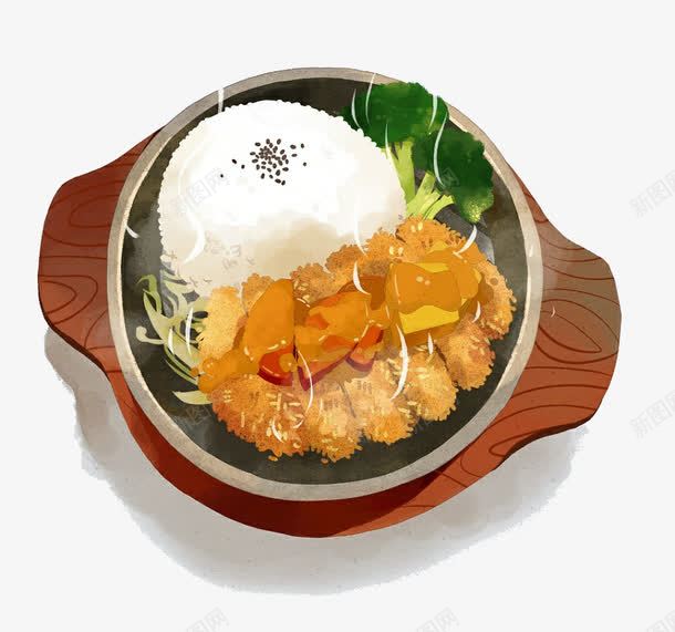 冒烟的拌饭png免抠素材_新图网 https://ixintu.com 手绘 拌饭 拌饭手绘 插画 食物