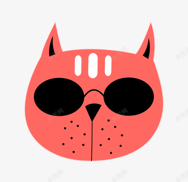 卡通戴眼镜的猫咪png免抠素材_新图网 https://ixintu.com 创意 动漫动画 卡通猫咪 戴眼镜的猫咪 手绘 猫咪头像