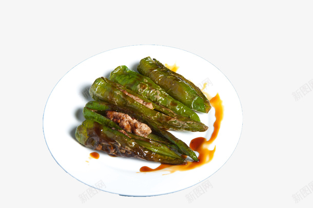 虎皮青椒png免抠素材_新图网 https://ixintu.com 吃辣椒 碟子 素菜 蔬菜 虎皮青椒 调味品 辣椒 食物