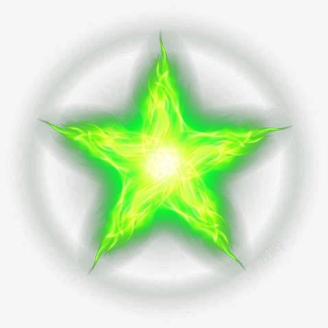 星火png免抠素材_新图网 https://ixintu.com 五角星 光效 星光 烈焰 绿色火焰
