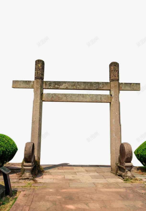 门外沧桑石墙门面png免抠素材_新图网 https://ixintu.com 古代 古代门框 古典 大木门 文化遗产 设计 金色 门框