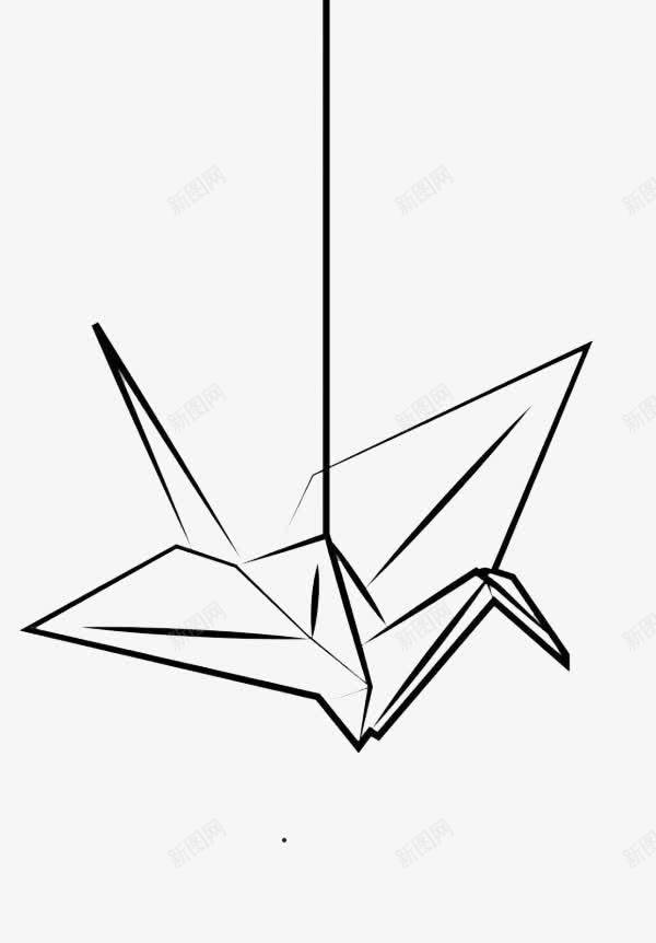 千纸鹤简笔画png免抠素材_新图网 https://ixintu.com 千纸鹤 吉祥 好运 好运图 祝愿 祝福