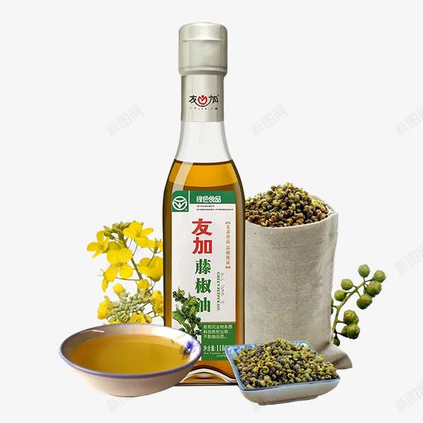 花椒油实物png免抠素材_新图网 https://ixintu.com 友加藤椒油 玻璃瓶中的花椒油 花椒 花椒油 调味品