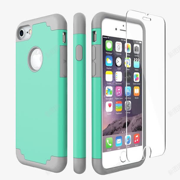 浅绿色手机壳iPhone7png免抠素材_新图网 https://ixintu.com iPhone7 产品实物 手机壳 绿色 苹果手机