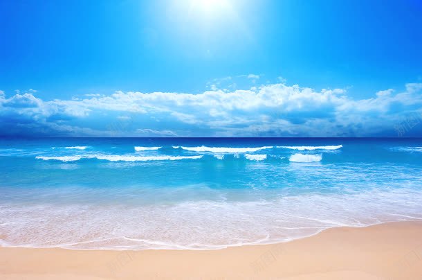 夏日沙滩蓝色天空阳光白云png免抠素材_新图网 https://ixintu.com 夏日 天空 沙滩 白云 艳阳天 蓝色 蓝蓝天空 阳光