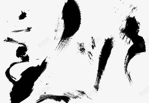 黑色笔触png免抠素材_新图网 https://ixintu.com 墨迹 实心点 毛笔笔画 毛笔笔触 运笔 黑色