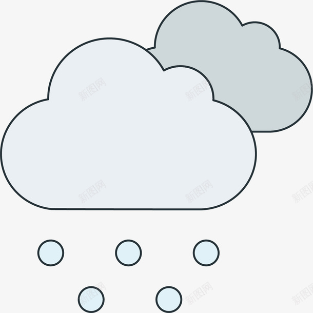 降温天气标图标png_新图网 https://ixintu.com 下雨 卡通有趣 扁平化 矢量图案 设计图标 降温