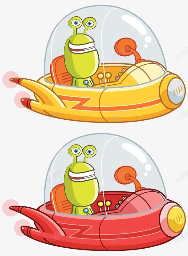 太空旅行插画png免抠素材_新图网 https://ixintu.com 外星人 太空旅行 插画 科幻飞船