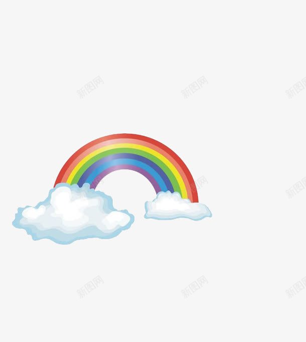 不见风雨哪来彩虹png免抠素材_新图网 https://ixintu.com 云朵 五彩缤纷 天空 彩虹