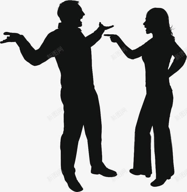 夫妻之间的情感问题纠纷图标png_新图网 https://ixintu.com 对峙 平面设计 形象 情感问题 纠纷 解决办法 黑色人物
