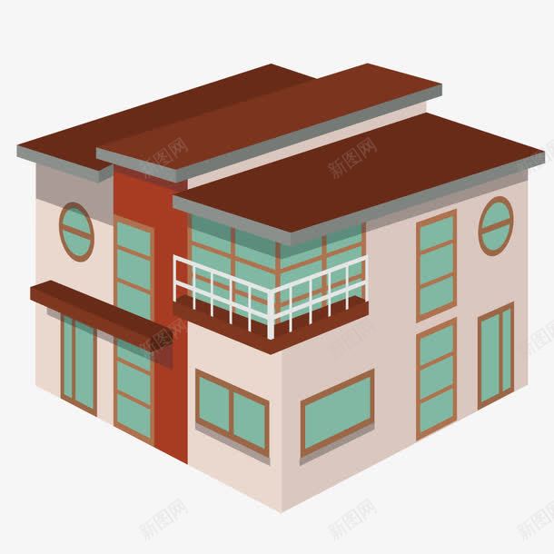 街道三维房屋建筑png免抠素材_新图网 https://ixintu.com 场景房子 外观图 居民楼 形状 房地产