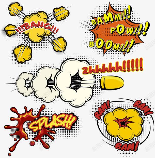 创意爆炸贴矢量图ai免抠素材_新图网 https://ixintu.com bam bang boom splash 创意爆炸贴设计 卡通漫画 流行元素 爆炸 爆炸提醒 爆炸背景 爆炸贴 艺术字体 矢量图
