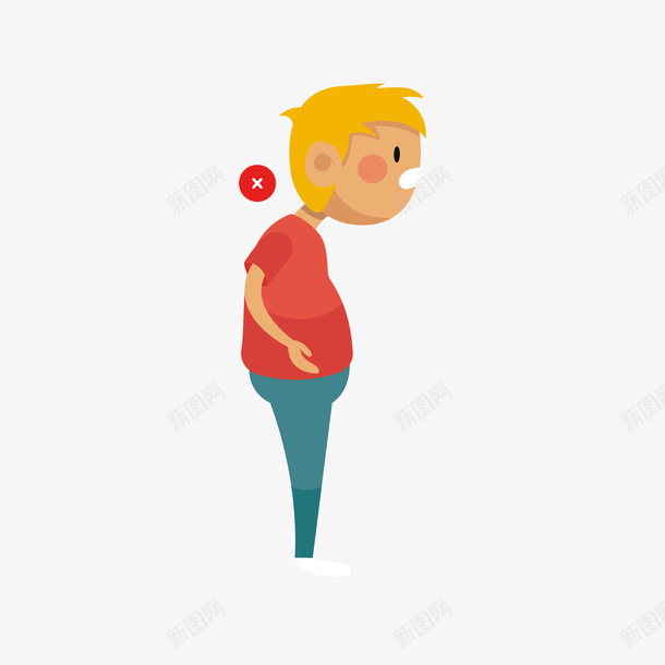 卡通扁平化驼背男孩矢量图eps免抠素材_新图网 https://ixintu.com 佝偻 卡通男孩 扁平化男孩 男孩 男孩png 男孩站立 矢量图 矢量驼背男孩