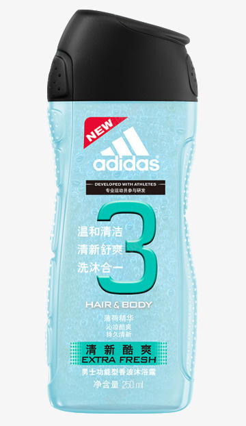 阿迪清新酷爽二合一png免抠素材_新图网 https://ixintu.com 二合一 产品实物 洗护 阿迪达斯