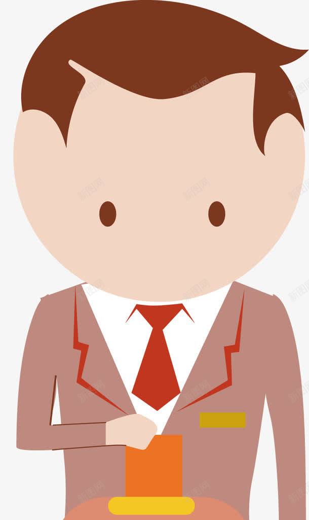 卡通商务人物元素png免抠素材_新图网 https://ixintu.com PPT 上班准时打卡 上班打咖 人物 信息图 卡通小人 商业 插画