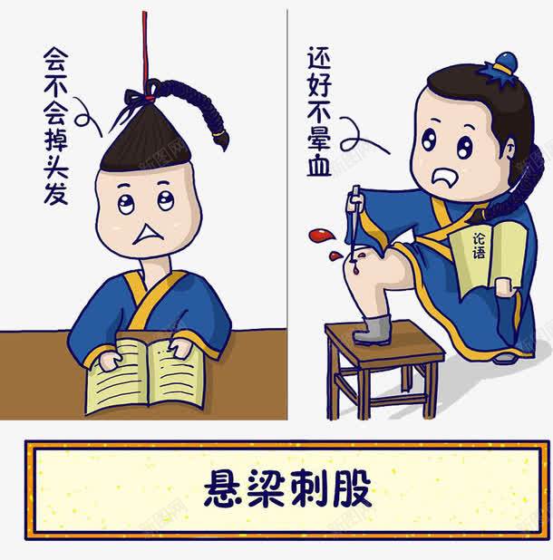 喊口号努力学习png免抠素材_新图网 https://ixintu.com 卡通 口号 喊口号 悬梁刺股