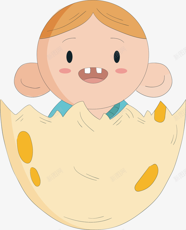 卡通蛋壳里的婴儿矢量图ai免抠素材_新图网 https://ixintu.com 新生儿 矢量png 破蛋日 蛋壳 蛋壳婴儿 迎接宝贝 矢量图