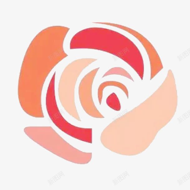 玫瑰花标识图标png_新图网 https://ixintu.com 图标 玫瑰花 粉色 花店LOGO 花瓣