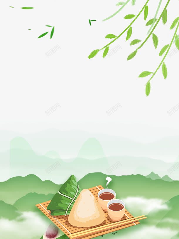 端午佳节粽子促销海报边框png免抠素材_新图网 https://ixintu.com 中国风 传统节日 浓情端午 端午 端午佳节 端午节 粽子 节日