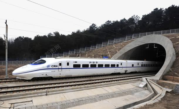 穿越隧道的高铁png免抠素材_新图网 https://ixintu.com 产品实物 和谐号 火车 白色 隧道 高铁
