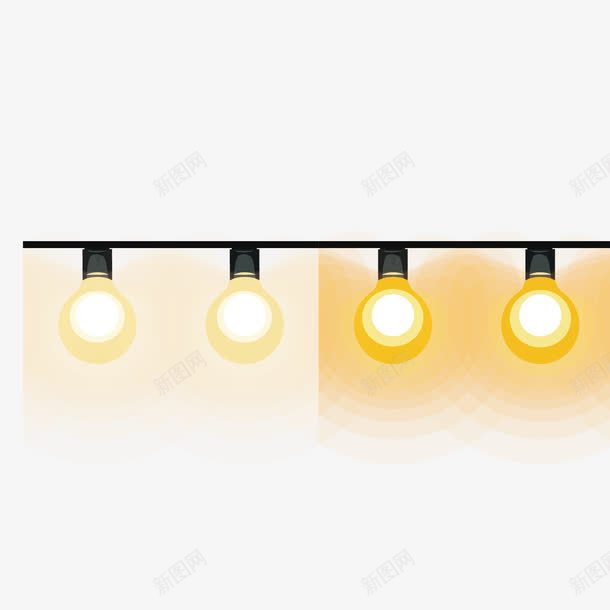黄色灯珠png免抠素材_新图网 https://ixintu.com 图案 灯珠 装饰灯 黄色