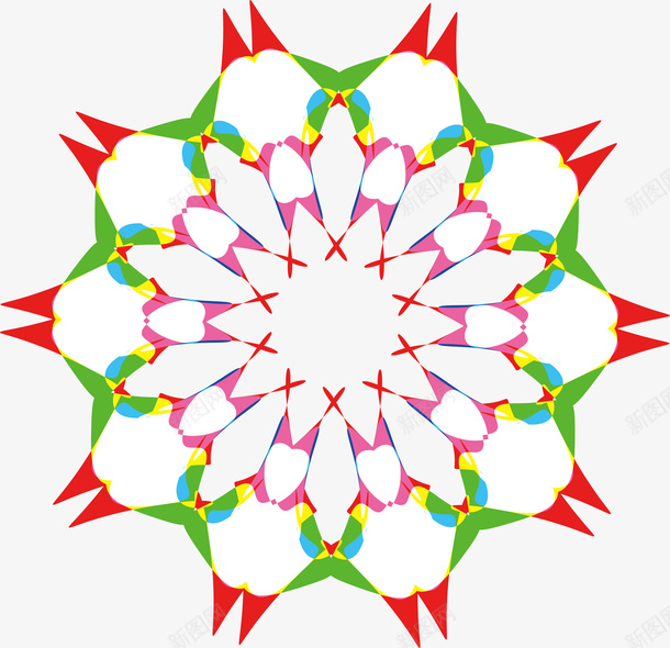瑶族花纹图案png免抠素材_新图网 https://ixintu.com 几何手绘 彩色 手绘花 瑶族花纹 矢量花 线性花 花 花朵 花纹 花纹图案 装饰