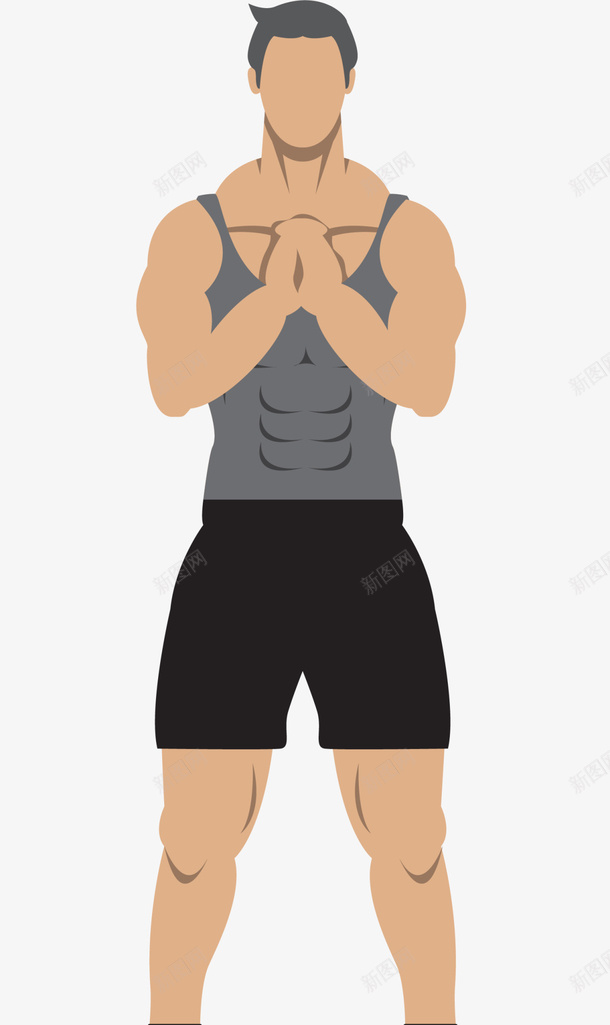 灰色健身房强壮男人png免抠素材_新图网 https://ixintu.com 健康 健身房男人 强壮男人 强壮肌肉男 强身健体 肌肉男 肌肉男漫画 运动健身 锻炼