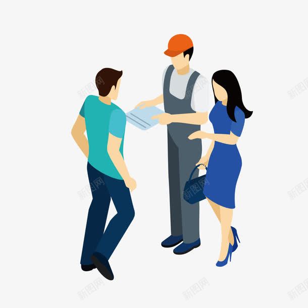 客户咨询png免抠素材_新图网 https://ixintu.com 4s店服务 ai 卡通 客户咨询 汽车服务行业