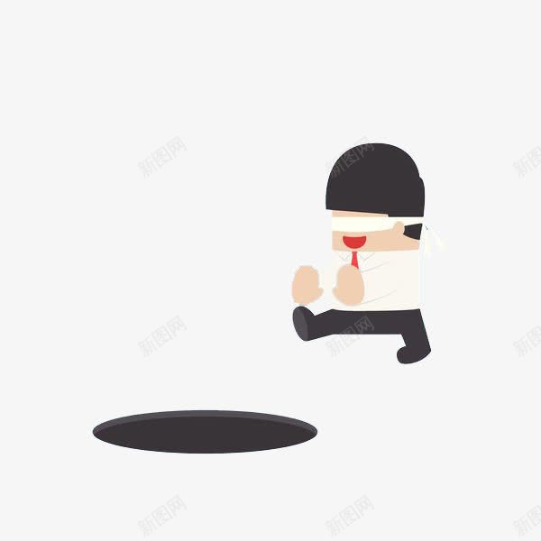 蒙住眼睛大步走的男子png免抠素材_新图网 https://ixintu.com 卡通 大步走 盲人 看不见 瞎 瞎子 蒙住 行走 视力障碍 遮住眼睛